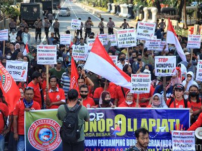 Aksi Massa Tuntut Penempatan Pekerja Migran di Arab Saudi Dibuka Lagi