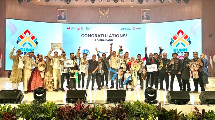 Band Pegadaian dOffice juara 3 di BUMN FEST 2023.