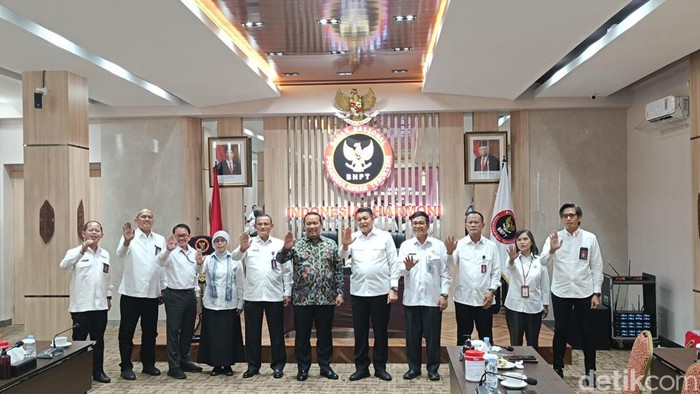 BPK RI menyatakan laporan keuangan BNPT tahun 2022 wajar tanpa pengecualian (WTP). BPK tetap memberi catatan ke BNPT. (Rizky AM/detikcom)