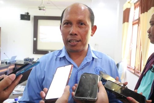 Direktur Utama (Dirut) Perumda Air Minum Tirta Hita Buleleng Made Lestariana, Senin (31/7/2023). (Made Wijaya Kusuma)