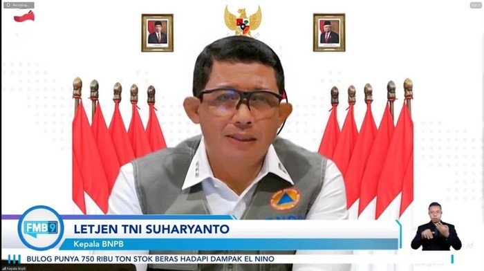Kepala BNPB Letjen TNI Suharyanto