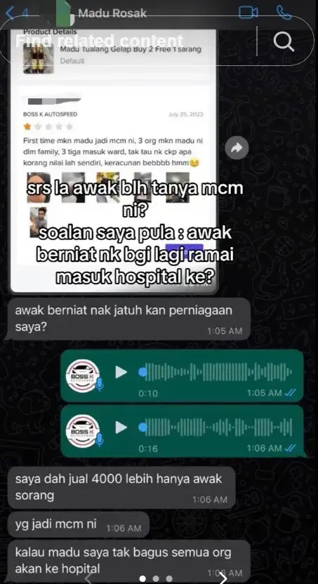Keracunan Usai Konsumsi Madu, Wanita Ini Malah Dituduh Ingin Hancurkan Bisnis Penjual