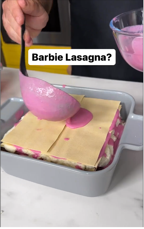 Lasagna Pink terinspirasi dari Barbie