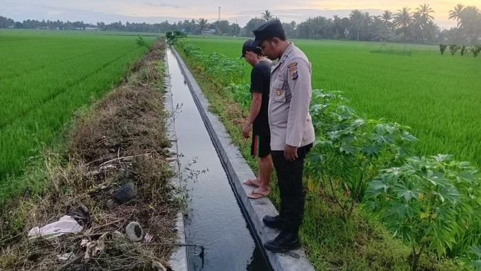 Lokasi balita di Banggai ditemukan tewas tenggelam di saluran irigasi.