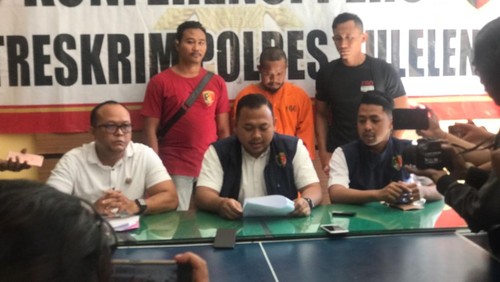 Polres Buleleng saat merilis tersangka pencurian lintas kabupaten, I Nengah Samiarta (30), di Mapolres Buleleng, Senin (31/7/2023).