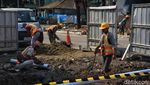Progres Revitalisasi Trotoar di Kawasan Blok M Jelang KTT ke-43 ASEAN