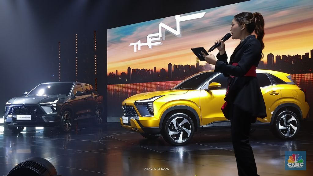 PT Mitsubishi Motors Corporation (MMC) akhirnya membuka tabir mobil konsep XFC Senin (31/7/23) di media preview The New SUV. (CNBC Indonesia/Ferry Sandi)