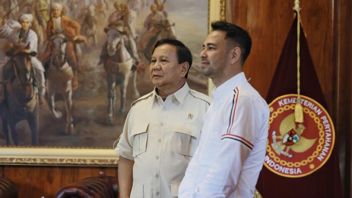 Raffi Ahmad bertemu Prabowo di Kantor Kemhan, Jakarta Pusat.