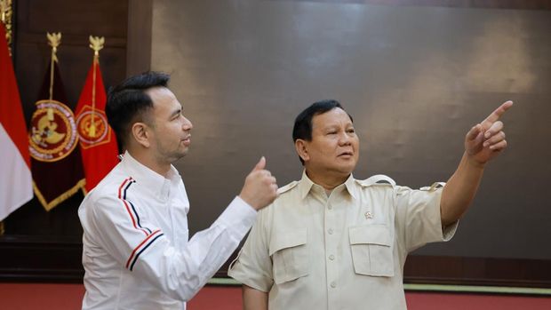 Raffi Ahmad bertemu Prabowo di Kantor Kemhan, Jakarta Pusat.