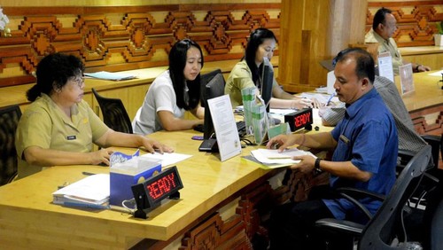 Suasana di Mal Pelayanan Publik (MPP) Sewaka Dharma Kota Denpasar, Jalan Majapahit No.1 Denpasar, Bali, beberapa waktu lalu.