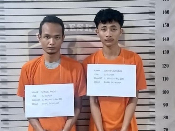 Tampang dua pria yang merampok dengan modus kencan LGBT di Medan