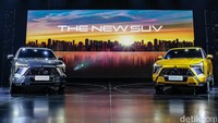 Ada dua warna SUV baru Mitsubishi yang diperkenalkan hari ini, silver dan kuning.