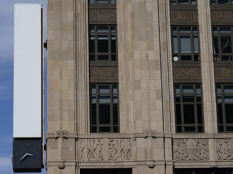 The San Francisco headquarters of the company formerly known as Twitter is seen Monday, July 31, 2023. A brightly flashing 