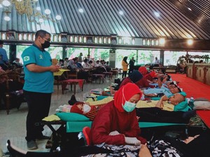 Antusias Warga Ikuti Aksi Donor Darah di Hari Jadi Kabupaten Klaten