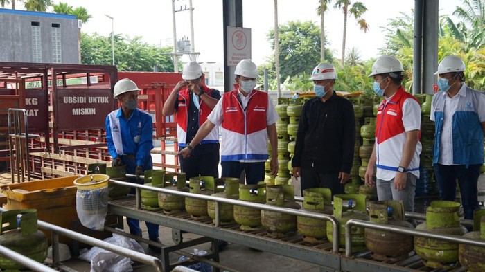 Ilustrasi pasokan gas LPG 3 kg.