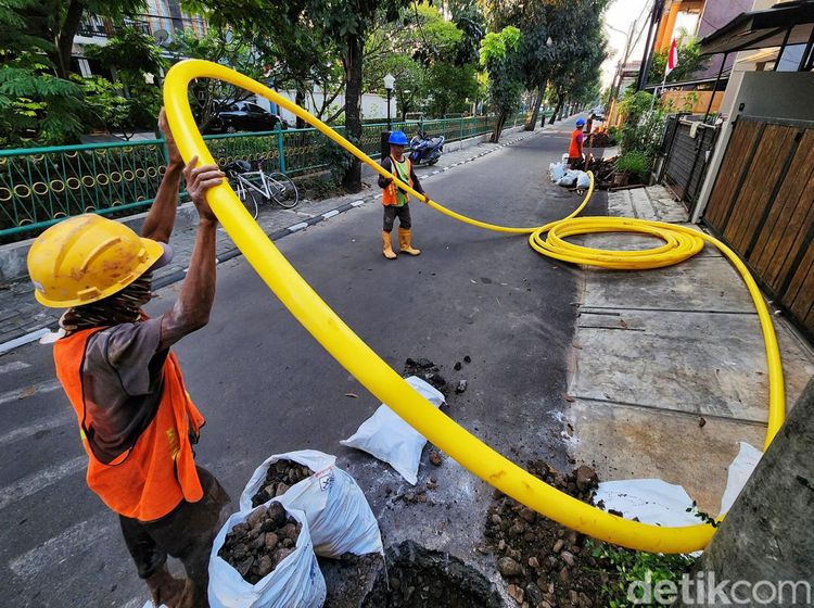 Potret Pembangunan Jaringan Pipa Gas Rumah Tangga