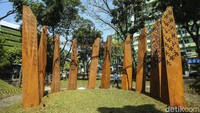 Taman ASEAN berada di Jalan Pattimura, Jakarta Selatan, Selasa (1/8/2023).