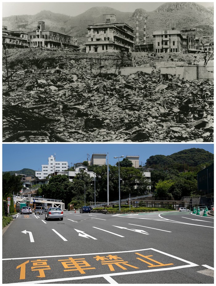 Dua kota di Jepang, Hiroshima dan Nagasaki dijatuhkan bom pada 6 dan 9 Agustus 1945. Peristiwa itu diperingati sebagai Hari Bom Hiroshima dan Nagasaki.