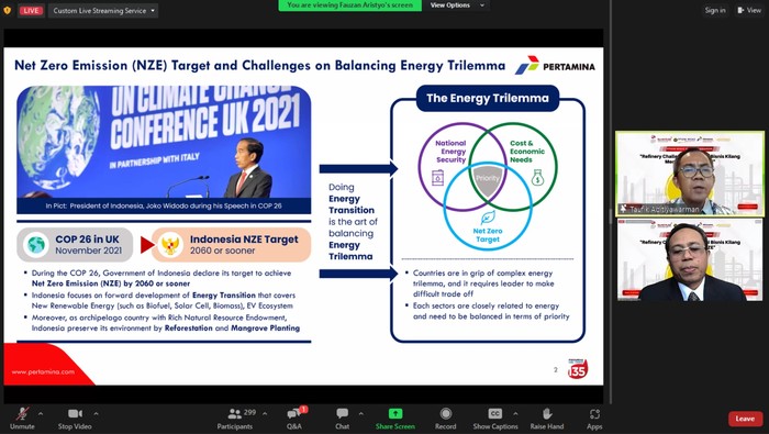 Tangkapan Layar Webinar PPSDM Migas