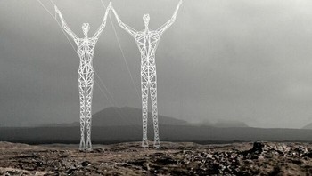 Tiang sutet di Islandia. Foto: Boredpanda