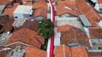 Foto-foto Bendera Merah Putih 150 Meter Berkibar di Tegal