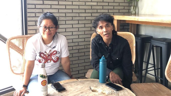 Kaka Slank saat konferensi pers soal konser mini kampanye penyelamatan Sungai Sadan.