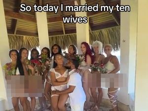 Viral Pria Menikahi 10 Wanita Sekaligus, Prosesi di Pantai Pakai Lingerie