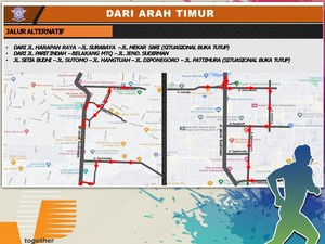 Ada Pengalihan Arus Lalin di Pekanbaru Selama Riau Bhayangkara Run, Ini Rutenya