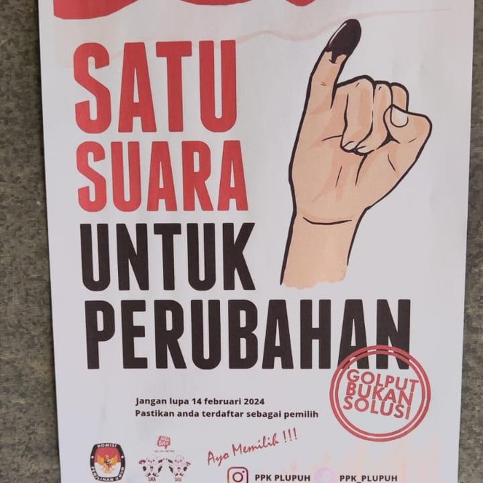 Selebaran berlogo KPU yang menuai protes di Sragen.