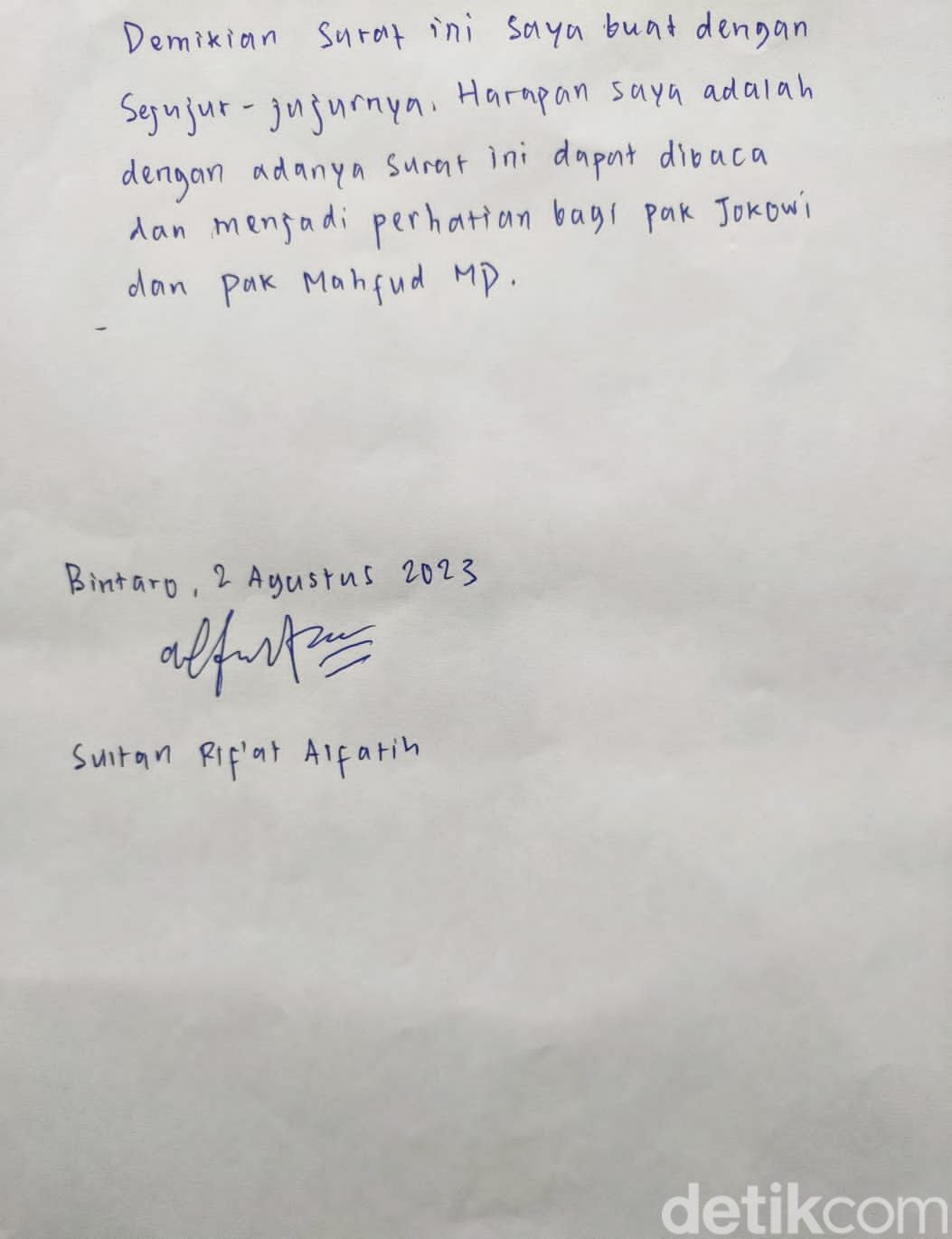 Sultan Rif'at Alfatih (20), mahasiswa Universitas Brawijaya korban terjerat kabel menjuntai di Jaksel.