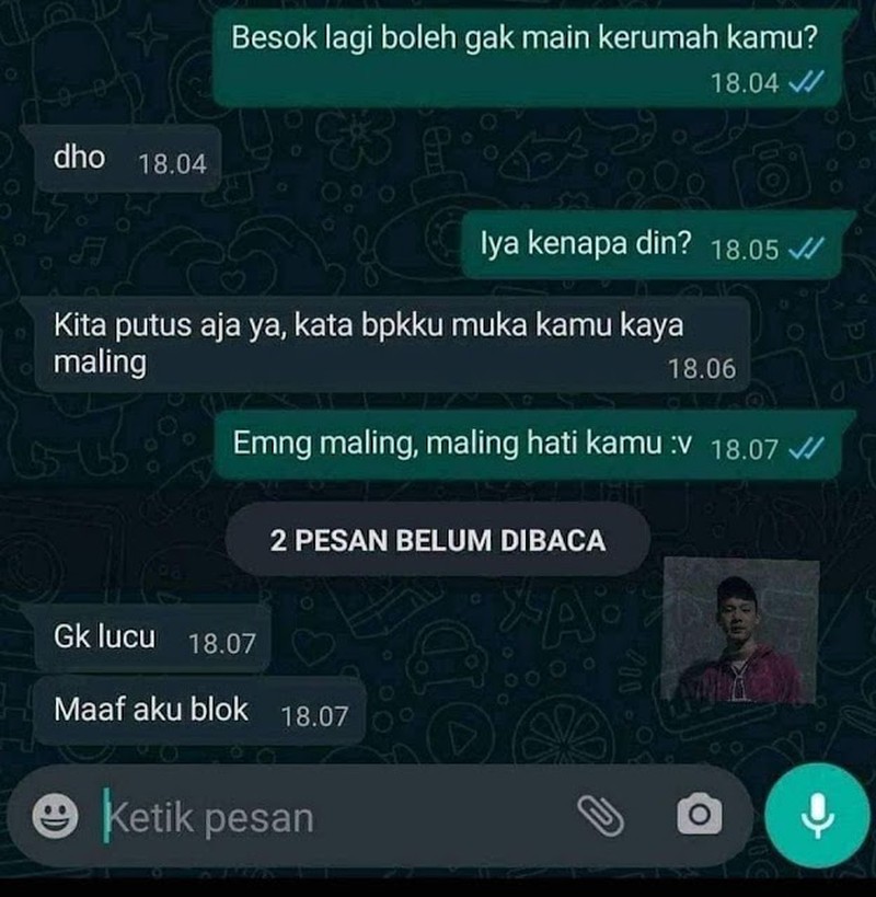 10 Chat Gagal Gombal yang Bikin Nyengir, Kasihan Amat