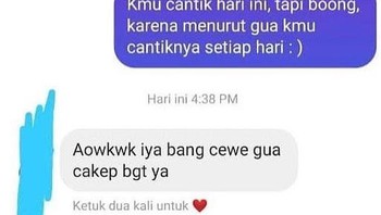 Ku tidak menyangka, yang balas chat malah pacarnya. Foto: via lucu.me
