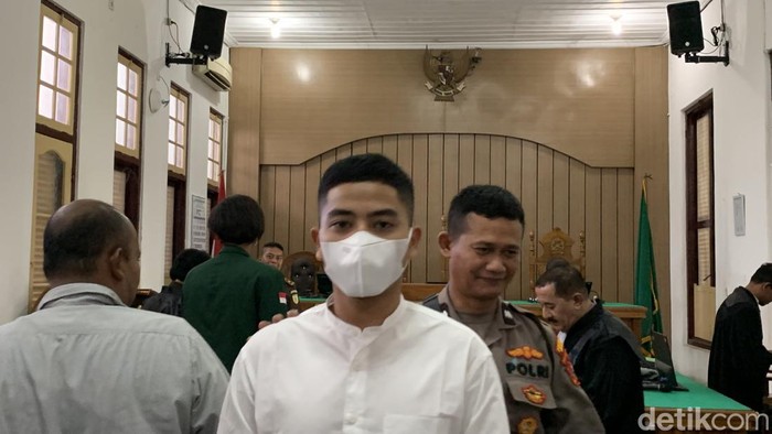 Aditya Hasibuan saat di PN Medan.