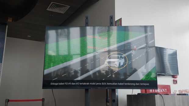 Bali Tower membuat animasi menjelaskan peristiwa leher Sultan terjerat kabel menjuntai (Rumondang-detikcom)