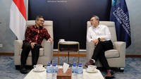 Pertemuan ini merupakan silaturahmi sekaligus membahas persiapan rencana kegiatan Forum Bisnis dan Investasi Vietnam-Indonesia yang akan diselenggarakan di Hotel Shangri-La, Jakarta, Sabtu (5/8/2023).