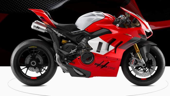 Tampilan motor Ducati Panigale V4 R.