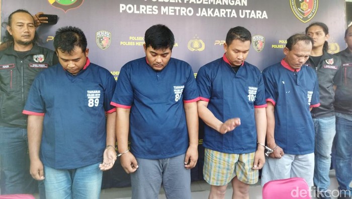 Empat orang eks sekuriti Ancol menganiaya pria hingga tewas yang dicurigai maling.