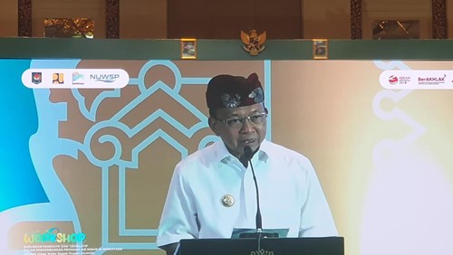 Gubernur Bali Wayan Koster di The Trans Resort Bali, Kuta, Badung, Kamis (3/8/2023).