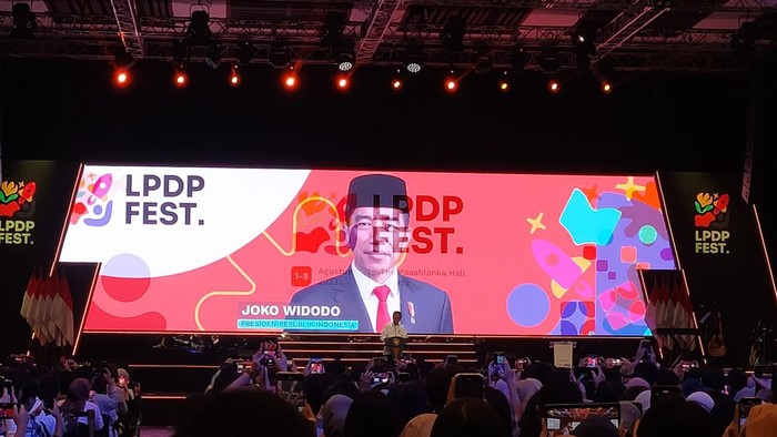 Jokowi di acara LPDP Fest (Marlinda-detikcom)