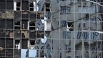 Kondisi Gedung di Kyiv Usai Diserang Drone Rusia