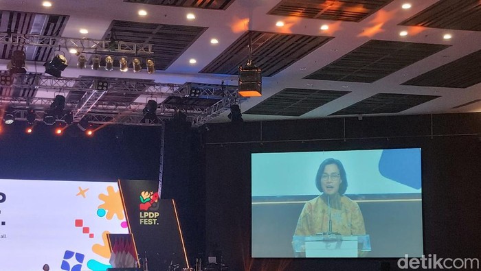 Menteri Keuangan Sri Mulyani Indrawati di acara LPDP Fest