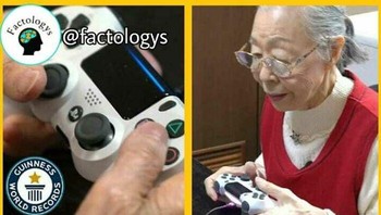 YouTuber Jepang Hamko Mori telah diakui secara resmi oleh Guinness World Records sebagai YouTuber gaming tertua dI dunia (Umur 90 tahun) Foto: Instagram/factologys