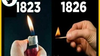 Korek api pertama ditemukan pada tahun 1823 sedangkan korek api dibuat pada tahun 1826. Foto: Instagram/factologys