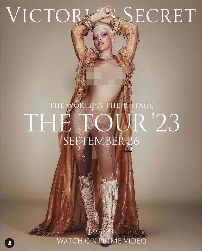 Baru-baru ini, Victoria’s Secret mengumumkan Doja Cat sebagai salah satu penyanyi yang tampil di The Tour. Versi baru dari fashion show ikonis merek lingerie tersebut bakal tayang perdana di Prime pada 26 September 2023. (Foto: Instagram/@victoriassecret)