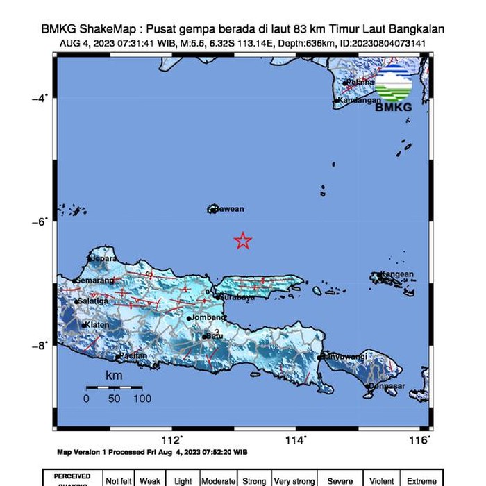 gempa bangkalan M 5,5