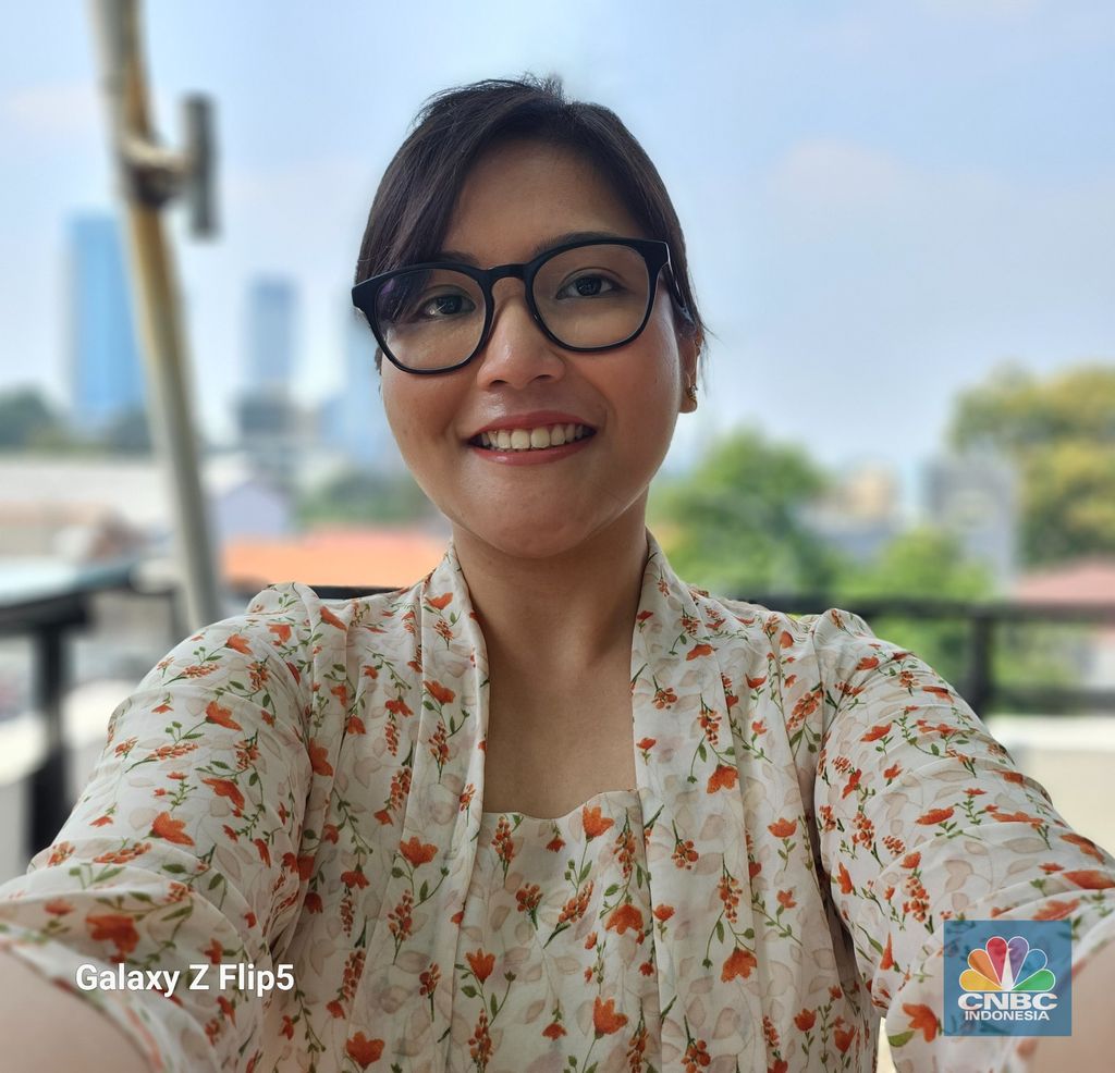 Hasil foto Galaxy Z Flip 5. (CNBC Indonesia/Kartini Bohang)
