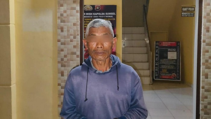 Jemu (55), pelaku sodomi anak tetangga di Pagar Alam.