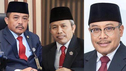 Kolase foto tiga calon Pj Gubernur NTB usulan DPRD NTB, yaitu Lalu Niqman (kiri), Nizar Ali (tengah), Lalu Gita (kanan). (Foto: Helmy Akbar/detikBali)