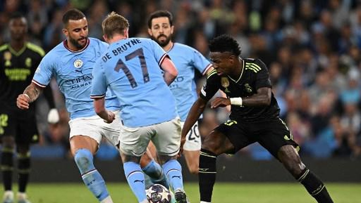 Real Madrid vs Manchester City dianggap sebagai final kepagian (Foto: AFP/PAUL ELLIS)