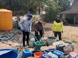 20 Tangki Air Bersih Digelontorkan Bantu Warga 2 Desa Kekeringan di Nganjuk